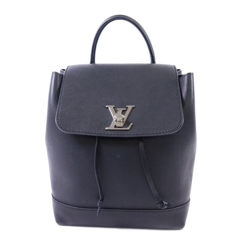 LOUIS VUITTON 牛皮皮革Lock Me Backpack銀扣背包