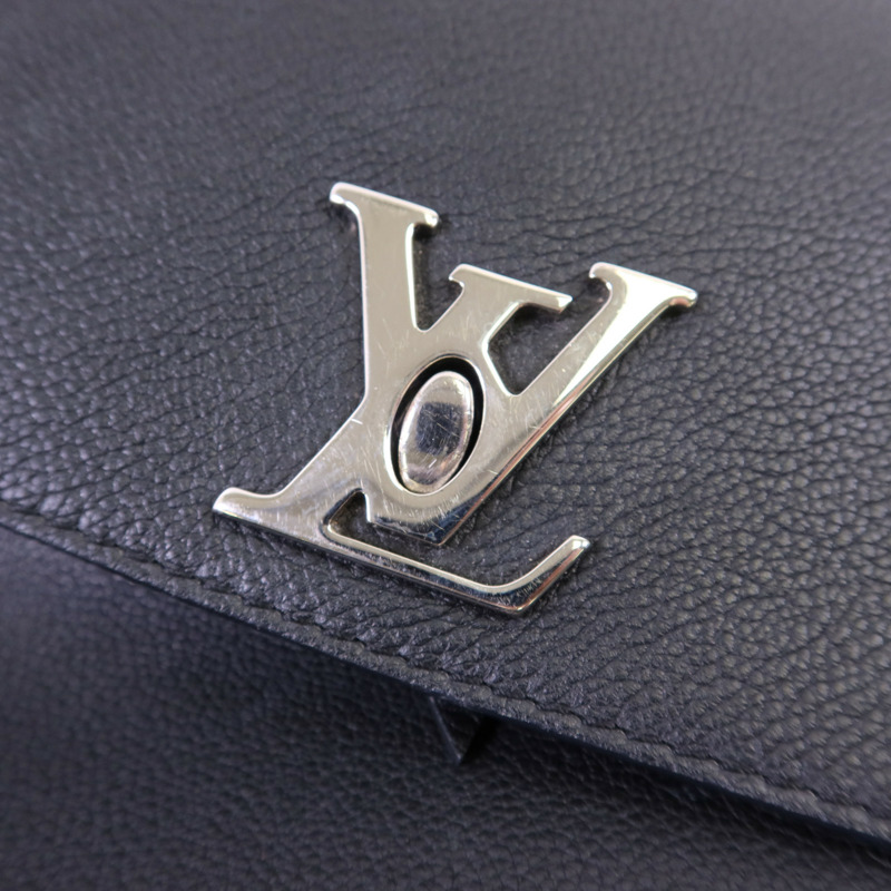 LOUIS VUITTON 牛皮皮革Lock Me Backpack銀扣背包-8