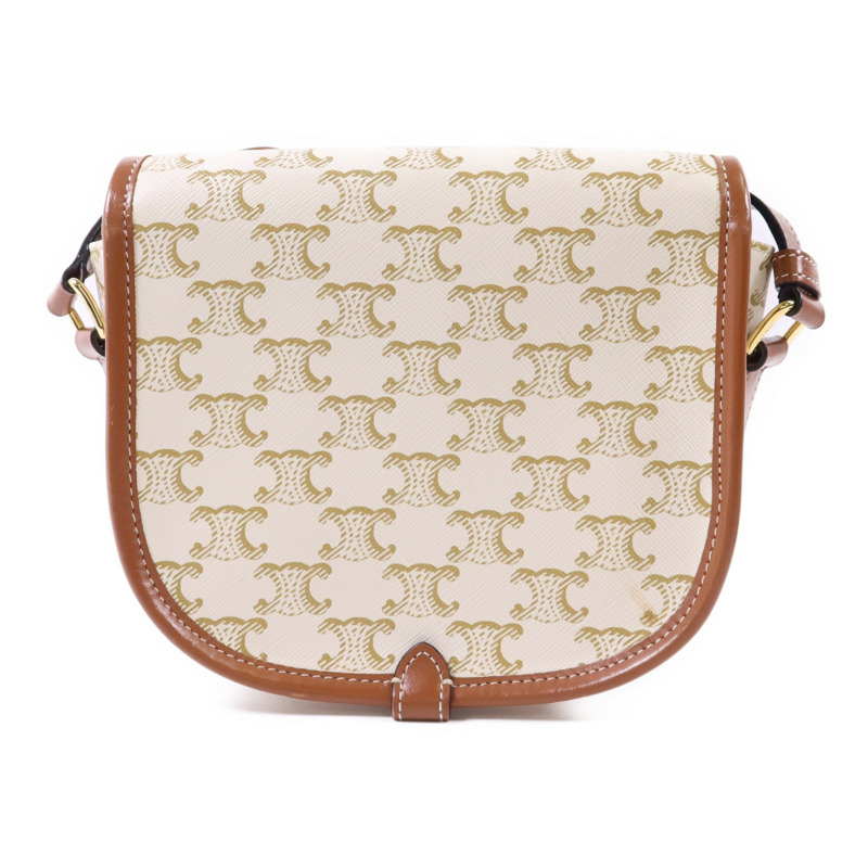 CELINE 塗層帆布Folco金扣肩背袋-1