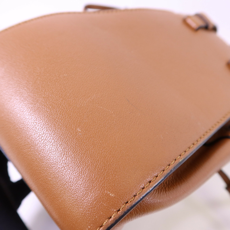 LOEWE 牛皮皮革Mini Hammock Drawstring銀扣手挽肩背兩用袋-13