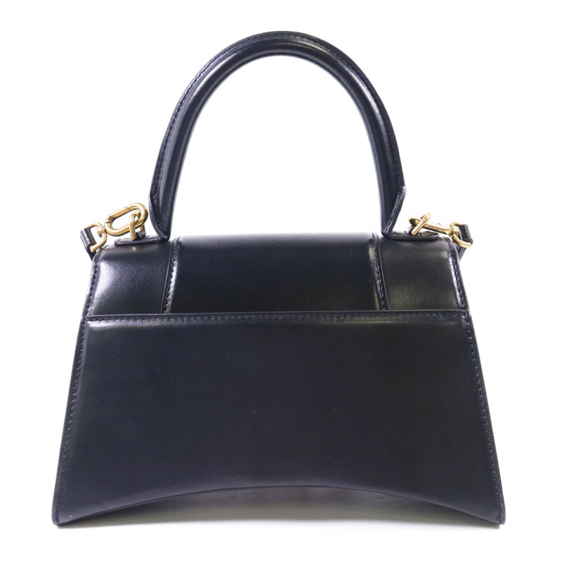 BALENCIAGA 牛皮皮革Hourglass Small Top Handle金扣手挽肩背兩用袋-1