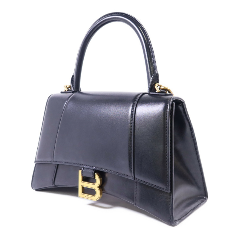 BALENCIAGA 牛皮皮革Hourglass Small Top Handle金扣手挽肩背兩用袋-2