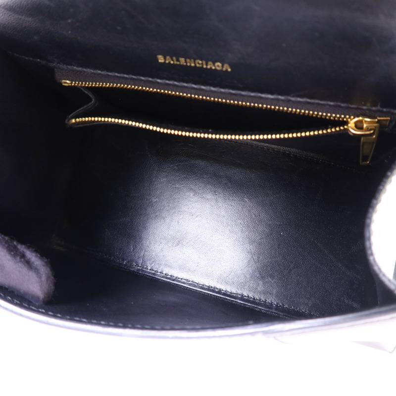 BALENCIAGA 牛皮皮革Hourglass Small Top Handle金扣手挽肩背兩用袋-5