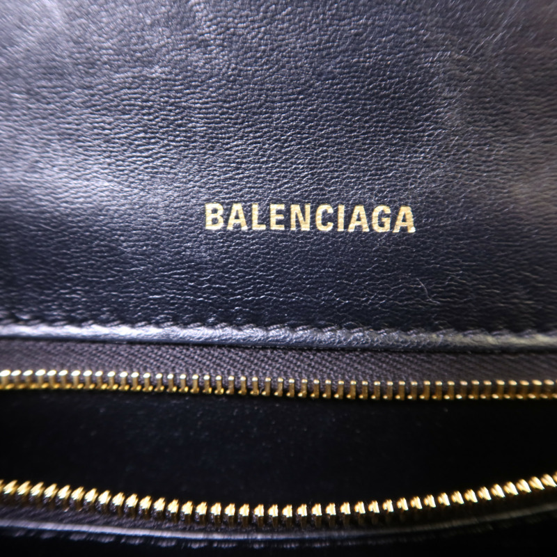 BALENCIAGA 牛皮皮革Hourglass Small Top Handle金扣手挽肩背兩用袋-6