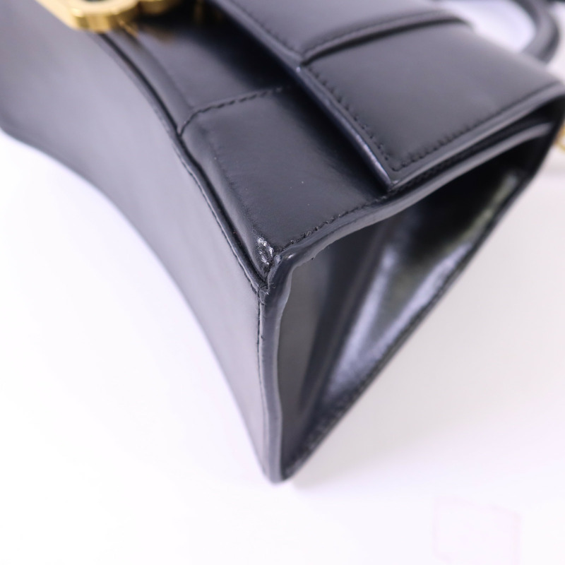 BALENCIAGA 牛皮皮革Hourglass Small Top Handle金扣手挽肩背兩用袋-18