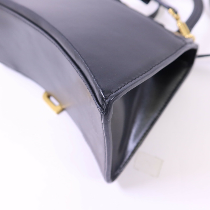 BALENCIAGA 牛皮皮革Hourglass Small Top Handle金扣手挽肩背兩用袋-20