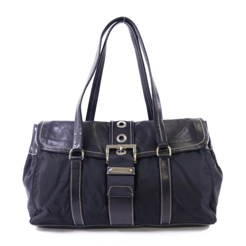 PRADA 尼龍Shoulder Bag銀扣肩背袋