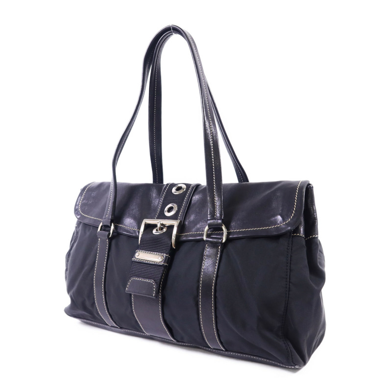 PRADA 尼龍Shoulder Bag銀扣肩背袋-2