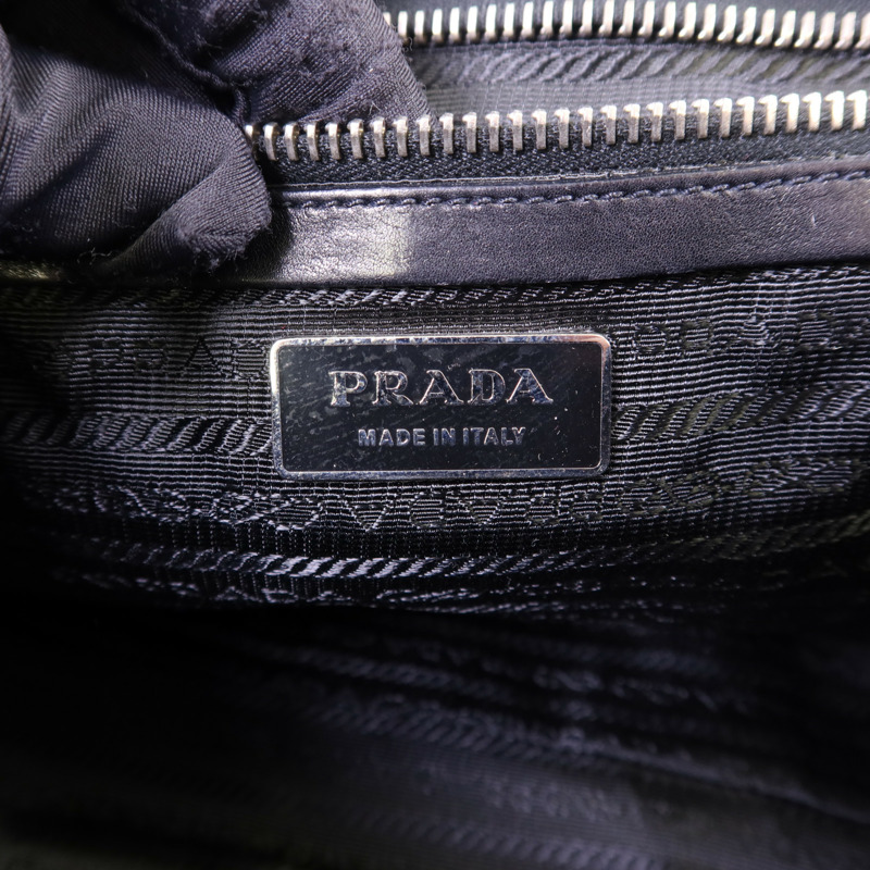 PRADA 尼龍Shoulder Bag銀扣肩背袋-6