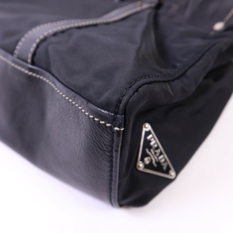 PRADA 尼龍Shoulder Bag銀扣肩背袋-14