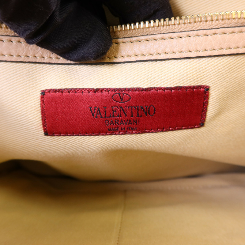 Valentino 牛皮皮革Shoulder Bag金扣肩背袋-6