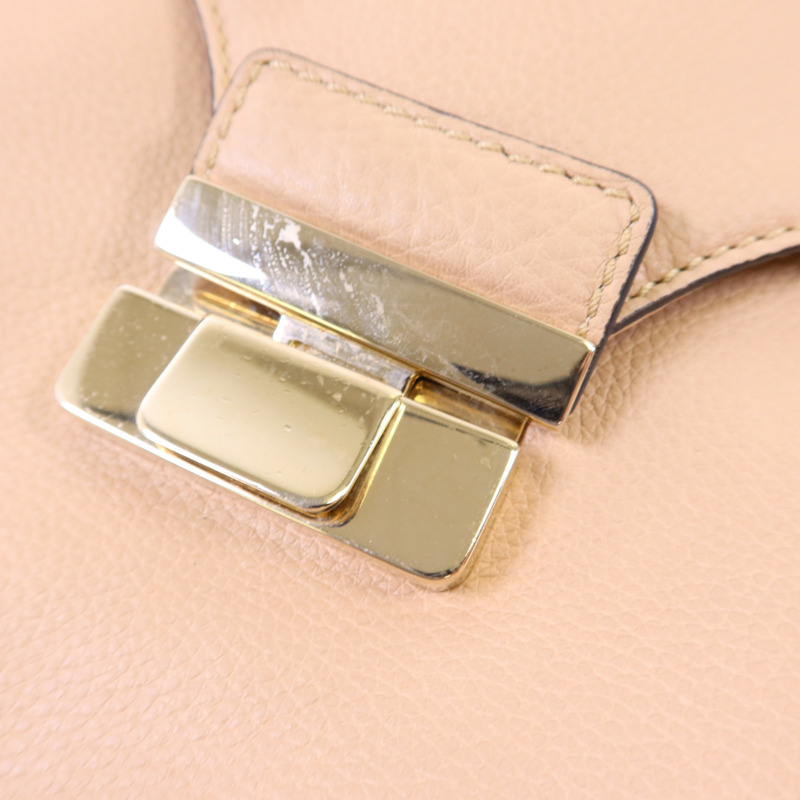 Valentino 牛皮皮革Shoulder Bag金扣肩背袋-9