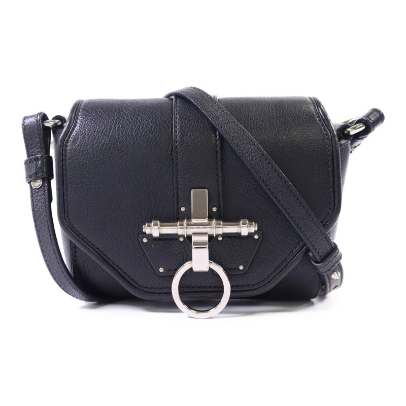 GIVENCHY 羊皮皮革Obsedia Crossbody Bag銀扣肩背袋-0