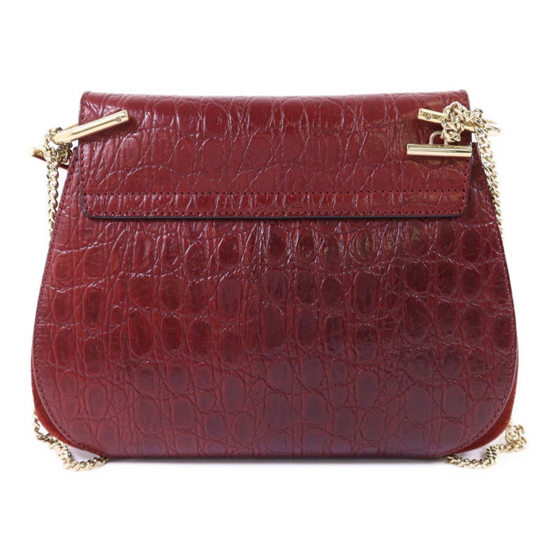 Chloe 牛皮皮革Shoulder Bag金扣鏈帶肩背袋-1