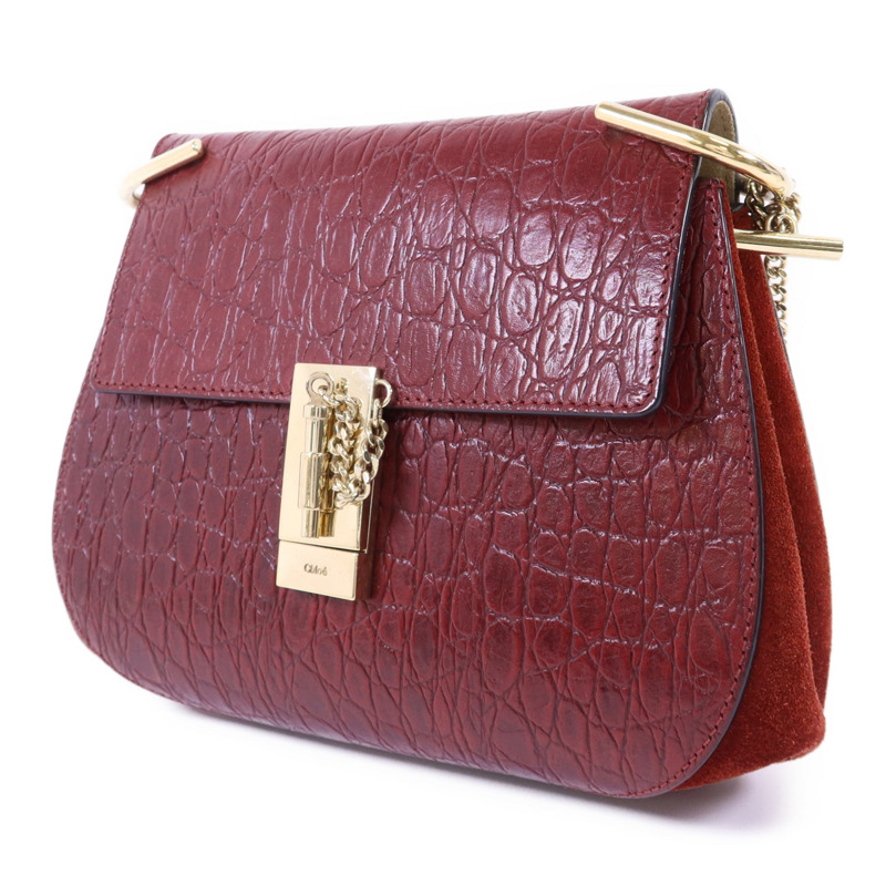 Chloe 牛皮皮革Shoulder Bag金扣鏈帶肩背袋-2