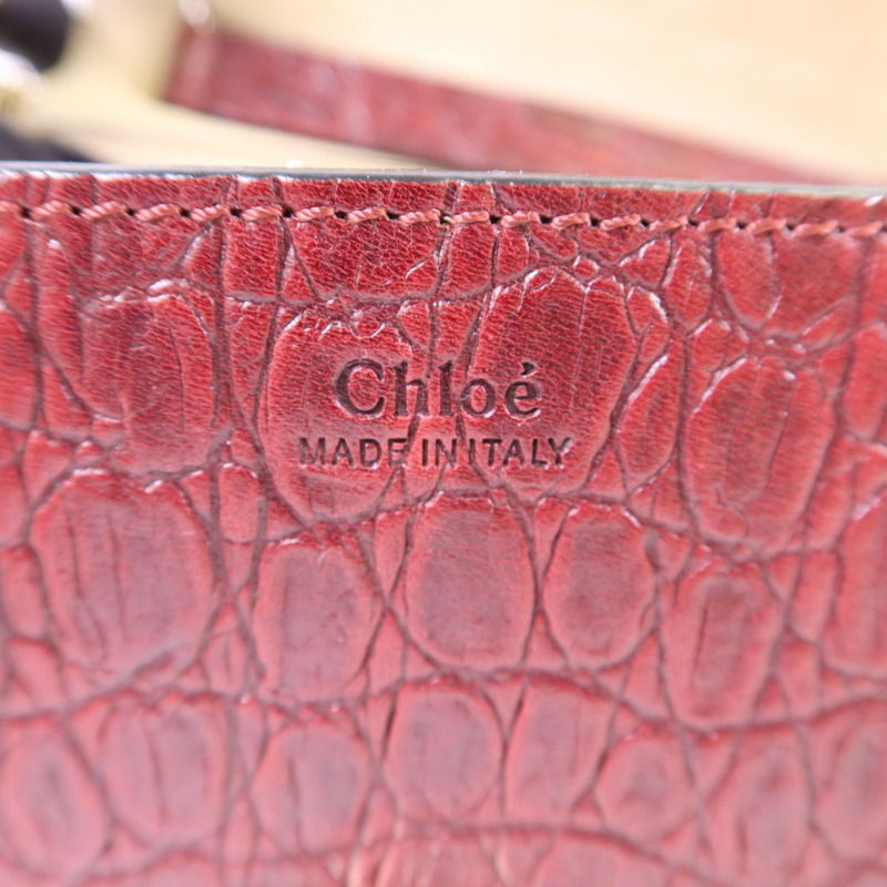 Chloe 牛皮皮革Shoulder Bag金扣鏈帶肩背袋-6