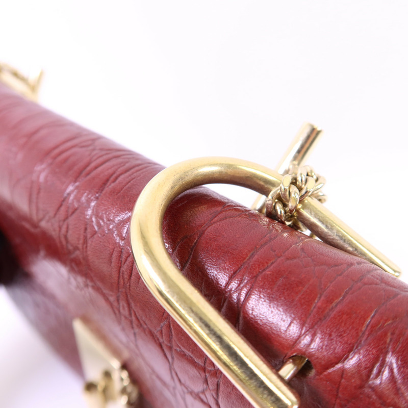 Chloe 牛皮皮革Shoulder Bag金扣鏈帶肩背袋-10