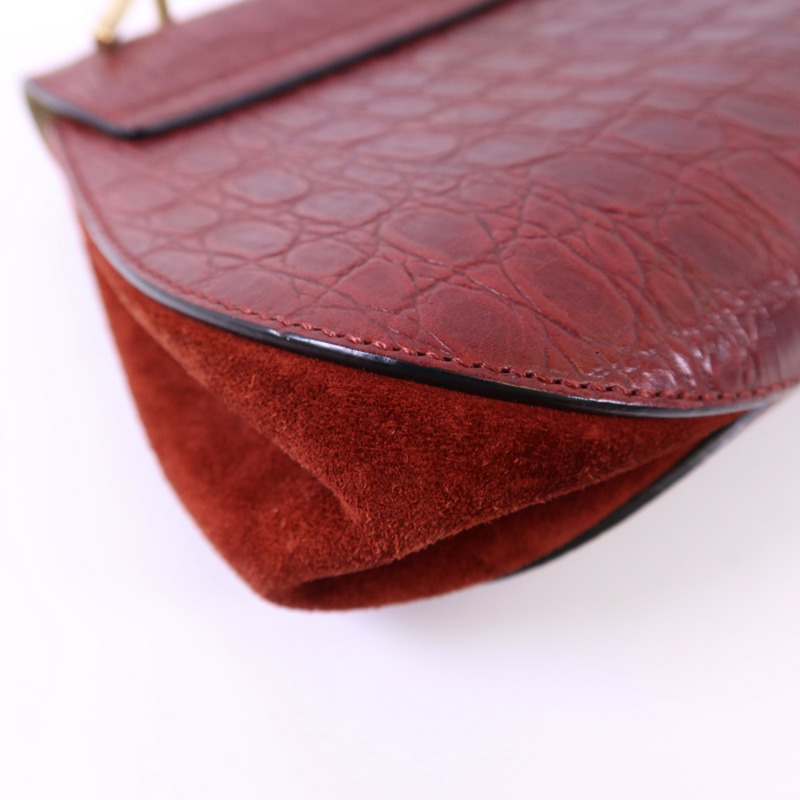 Chloe 牛皮皮革Shoulder Bag金扣鏈帶肩背袋-14