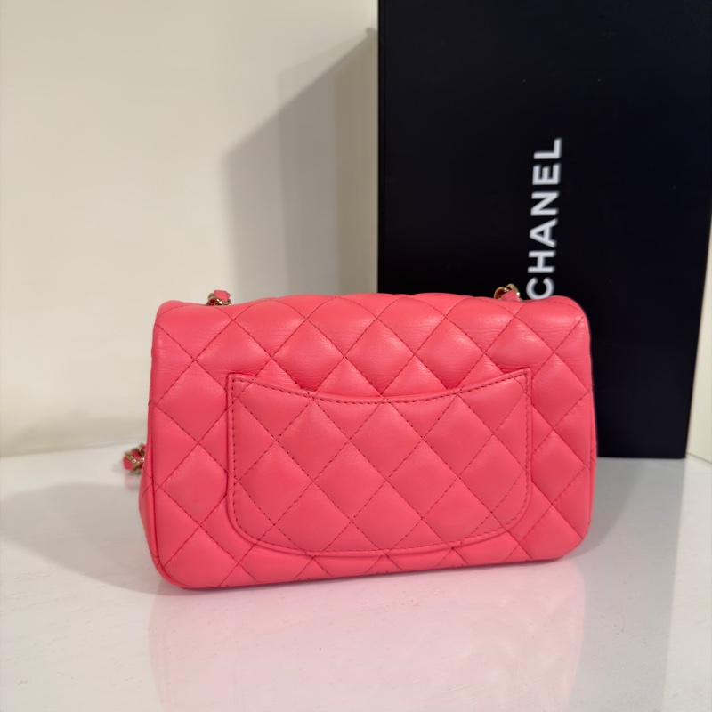 #全網最甜💰 #蜜桃粉 #芯片款 香奈兒cf大mini coco20口蓋包-8