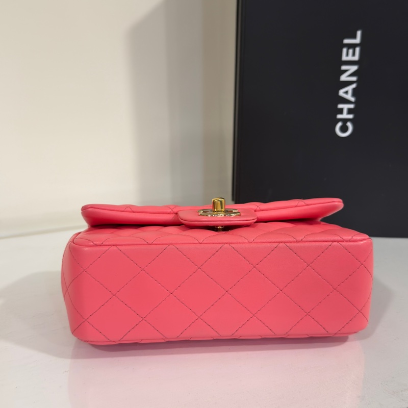#全網最甜💰 #蜜桃粉 #芯片款 香奈兒cf大mini coco20口蓋包-9
