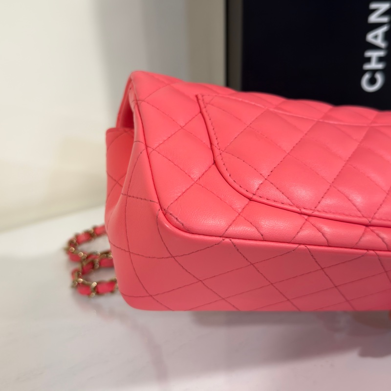 #全網最甜💰 #蜜桃粉 #芯片款 香奈兒cf大mini coco20口蓋包-15