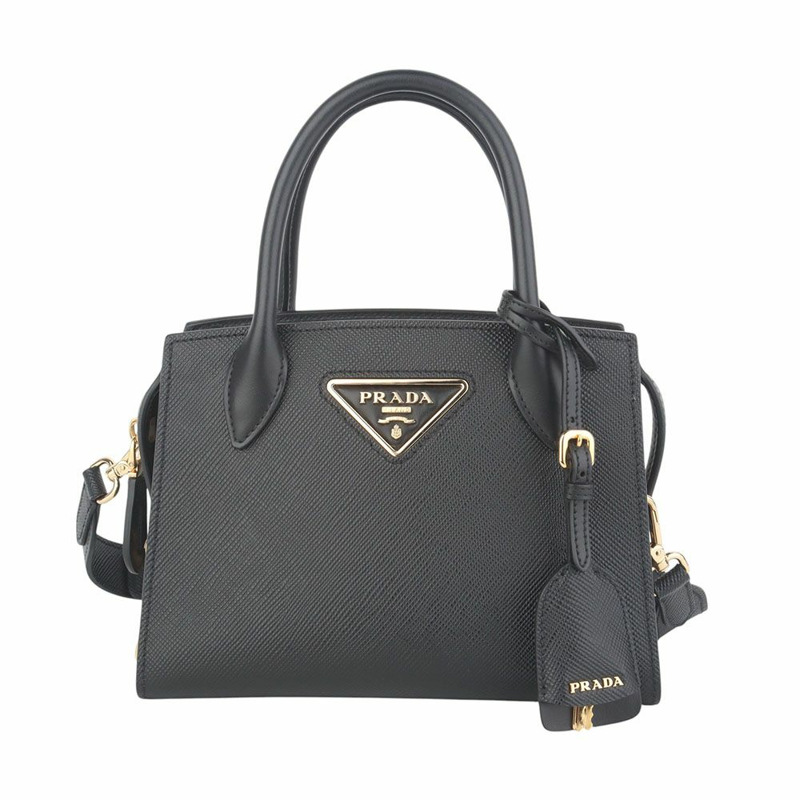 【包稅】PRADA Prada Saffiano 金色單色迷你肩背包 35810-1-0