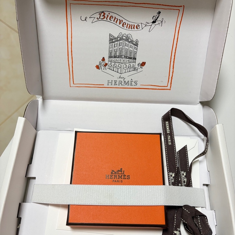 超值 愛馬仕 Hermès 愛馬仕 梅紅編織皮革雙圈手環｜金扣｜附盒/防塵袋-5