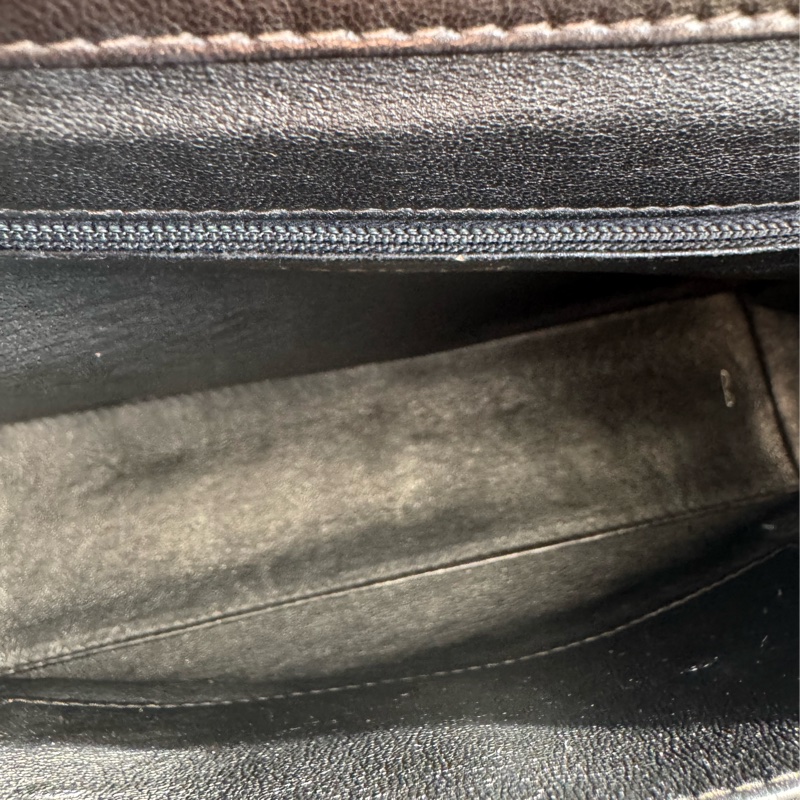 Chanel 黑菱格金雙C口蓋紐結肩背包 vintage ❤️❤️老香-29