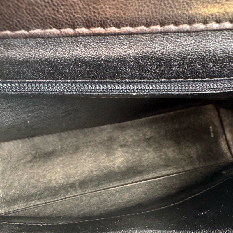 Chanel 黑菱格金雙C口蓋紐結肩背包 vintage ❤️❤️老香-33