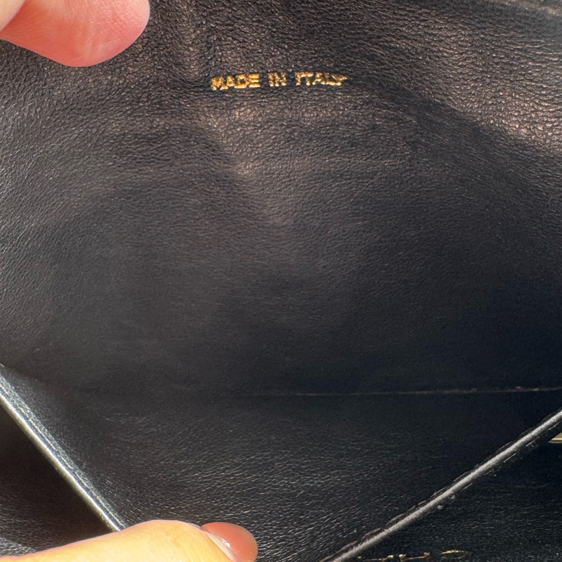 Chanel 黑菱格金雙C口蓋紐結肩背包 vintage ❤️❤️老香-44