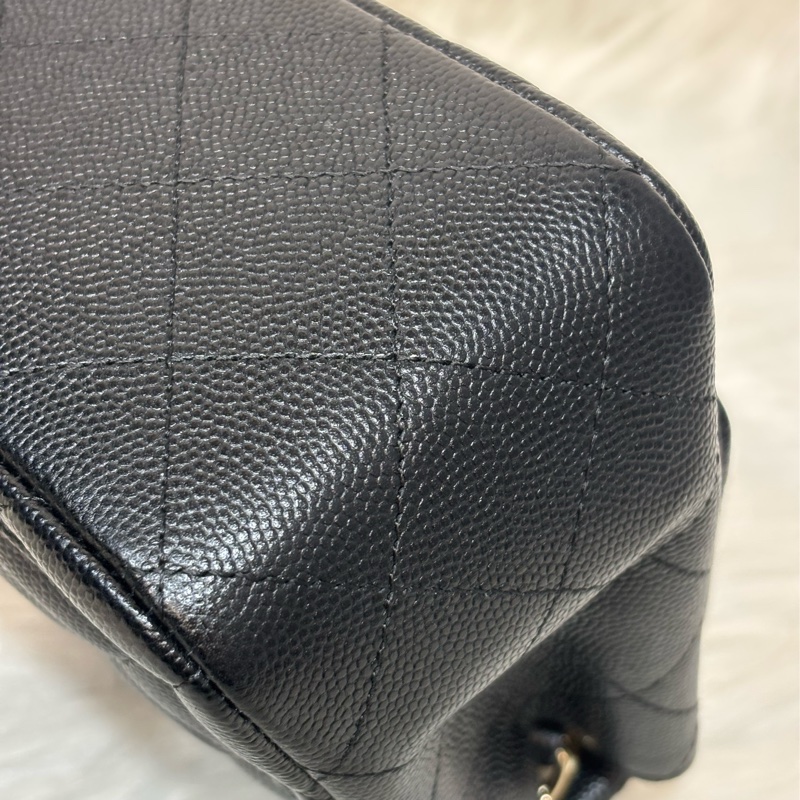 CHANEL A35200 17 MINI COCO CF 黑色荔枝 牛皮金鍊 方胖 方胖子 口蓋包-13