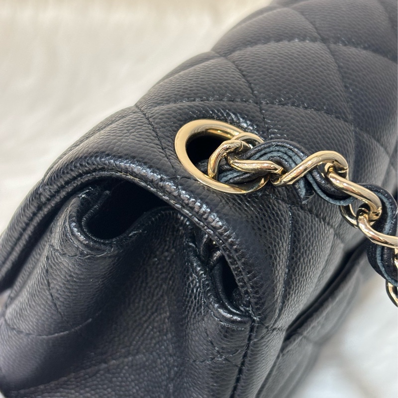 CHANEL A35200 17 MINI COCO CF 黑色荔枝 牛皮金鍊 方胖 方胖子 口蓋包-16