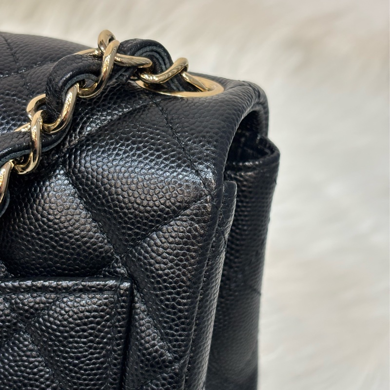 CHANEL A35200 17 MINI COCO CF 黑色荔枝 牛皮金鍊 方胖 方胖子 口蓋包-20