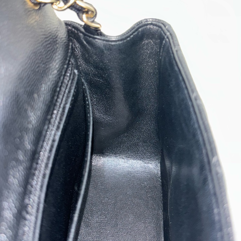 CHANEL A35200 17 MINI COCO CF 黑色荔枝 牛皮金鍊 方胖 方胖子 口蓋包-40