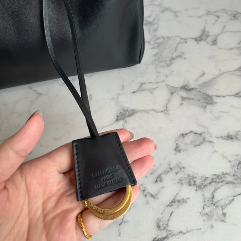 Balenciaga 黑皮革金釦Rodeo手提兩用包✨-51