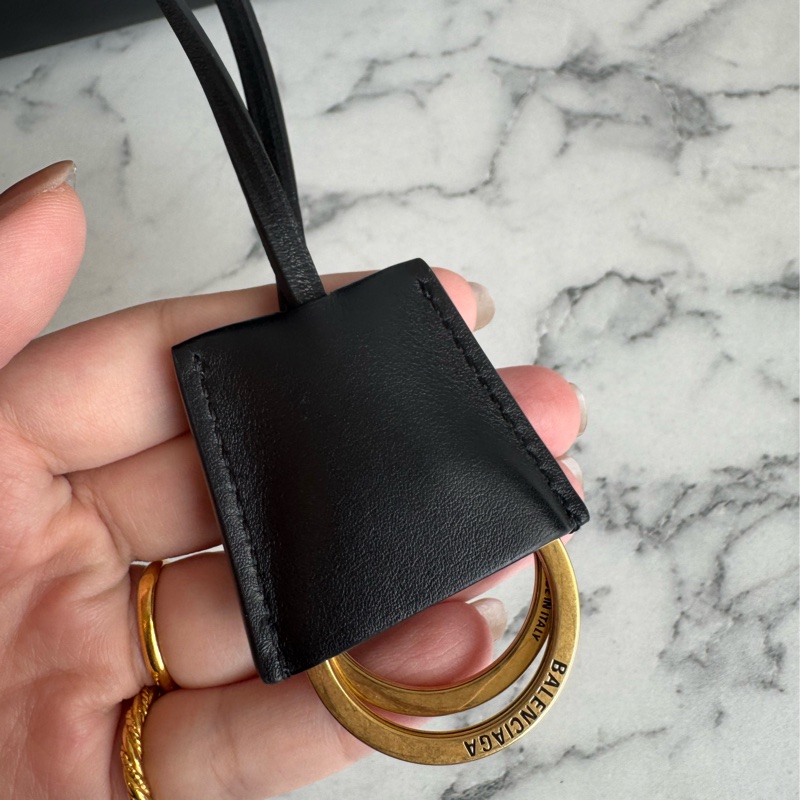 Balenciaga 黑皮革金釦Rodeo手提兩用包✨-54