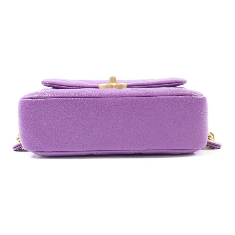 CHANEL 牛皮皮革Backpack金扣背包-4