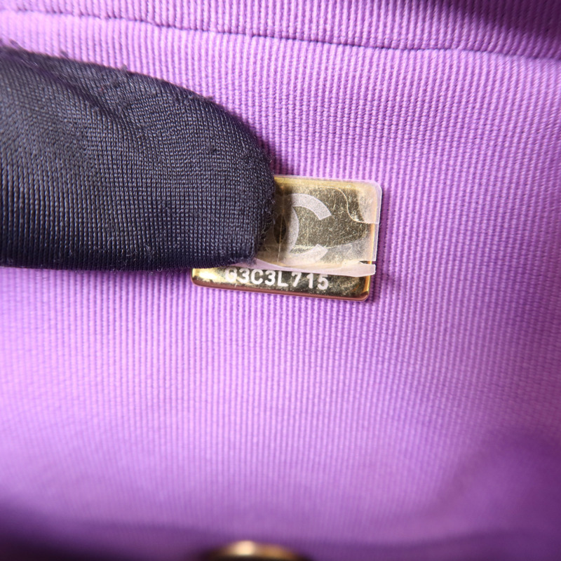 CHANEL 牛皮皮革Backpack金扣背包-7