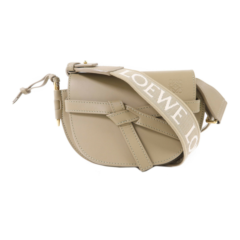 LOEWE 牛皮皮革Mini Gate金扣肩背袋-0