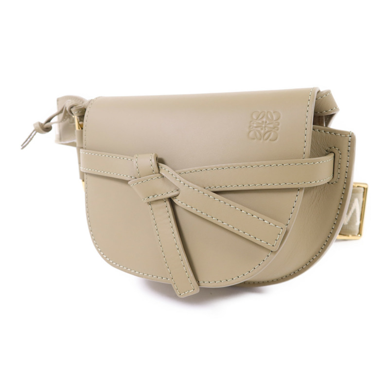 LOEWE 牛皮皮革Mini Gate金扣肩背袋-2