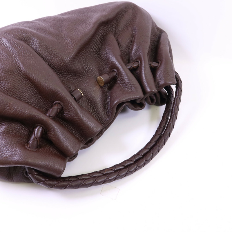 BOTTEGA VENETA 牛皮皮革Hand Bag金扣手挽袋-4