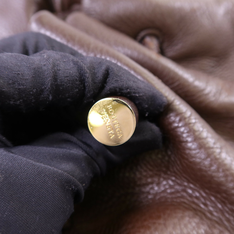 BOTTEGA VENETA 牛皮皮革Hand Bag金扣手挽袋-10