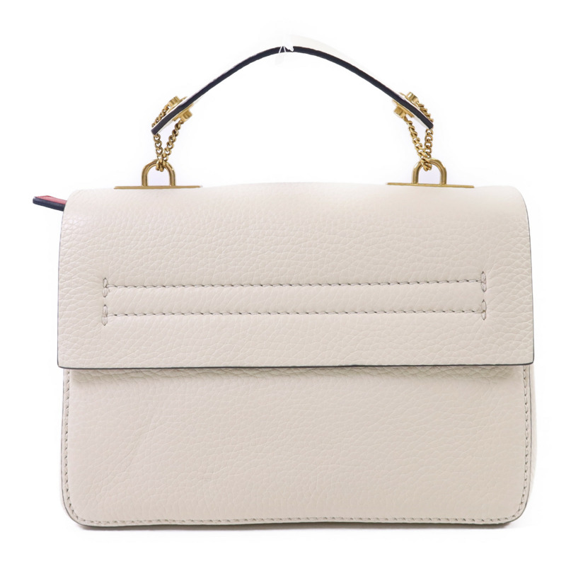 Valentino 牛皮皮革VRing Top Handle金扣手挽肩背兩用袋-1