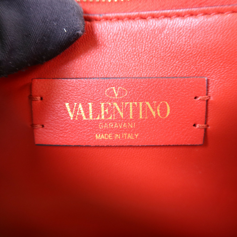 Valentino 牛皮皮革VRing Top Handle金扣手挽肩背兩用袋-8