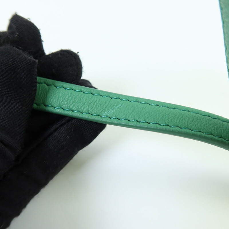 CELINE 羊皮皮革Trio銀扣肩背袋-11