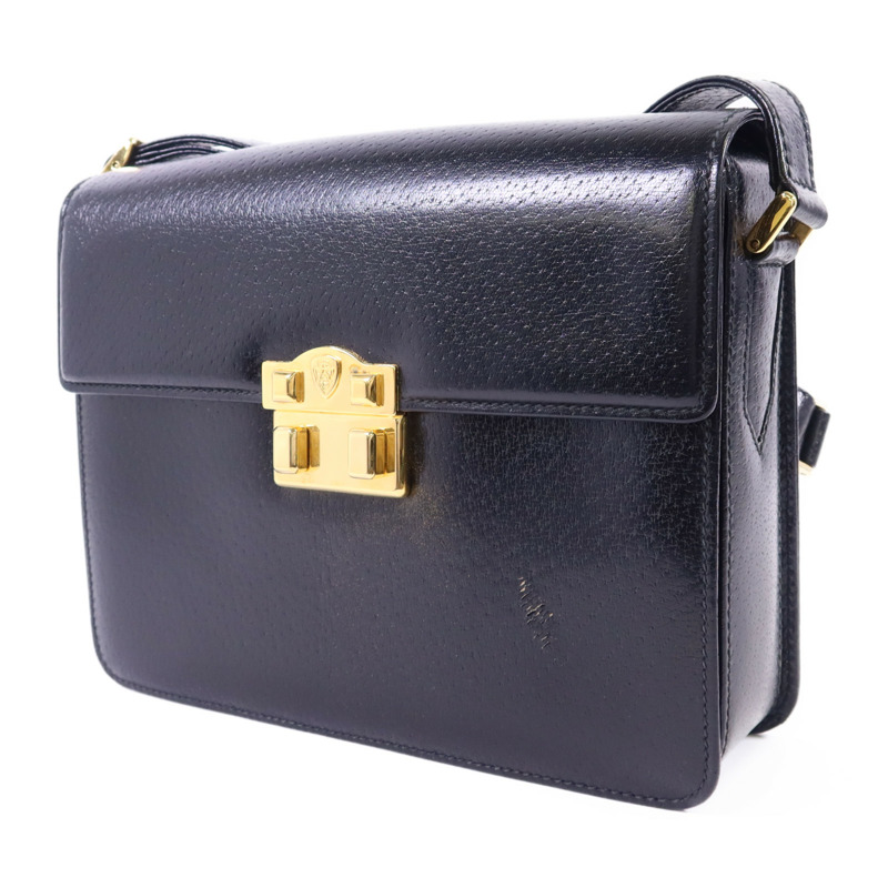 GUCCI 牛皮皮革Shoulder Bag金扣肩背袋-2