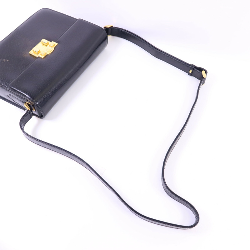 GUCCI 牛皮皮革Shoulder Bag金扣肩背袋-4