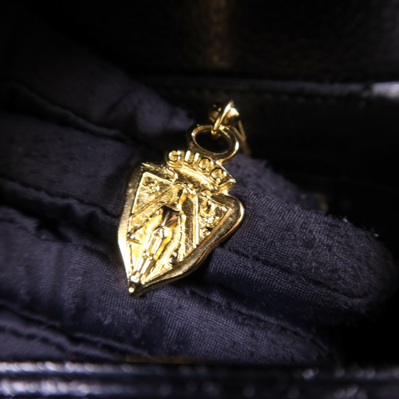 GUCCI 牛皮皮革Shoulder Bag金扣肩背袋-8