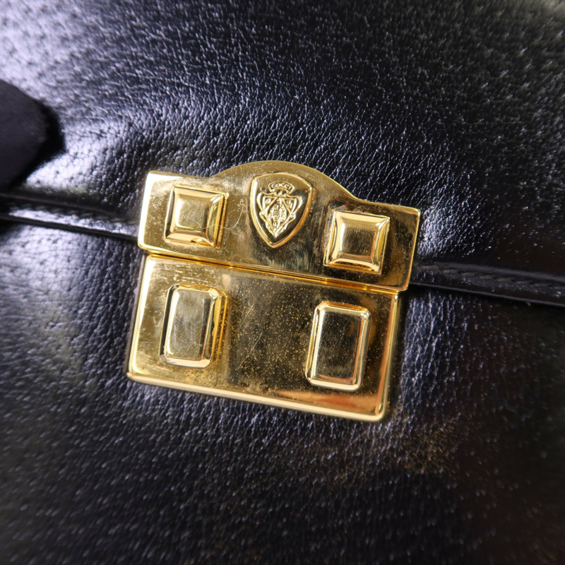 GUCCI 牛皮皮革Shoulder Bag金扣肩背袋-9