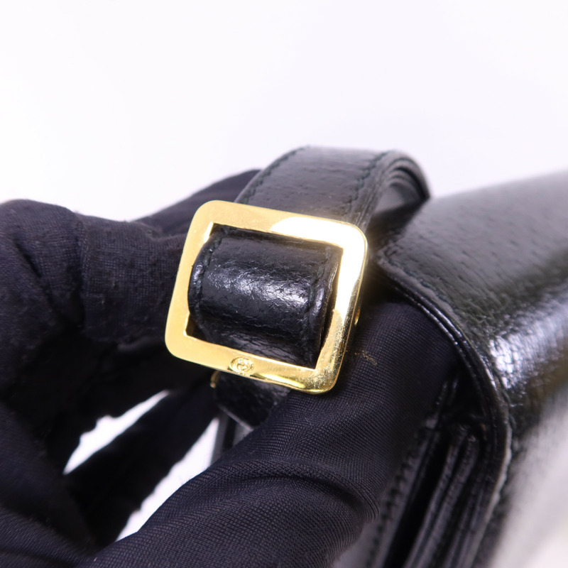 GUCCI 牛皮皮革Shoulder Bag金扣肩背袋-10